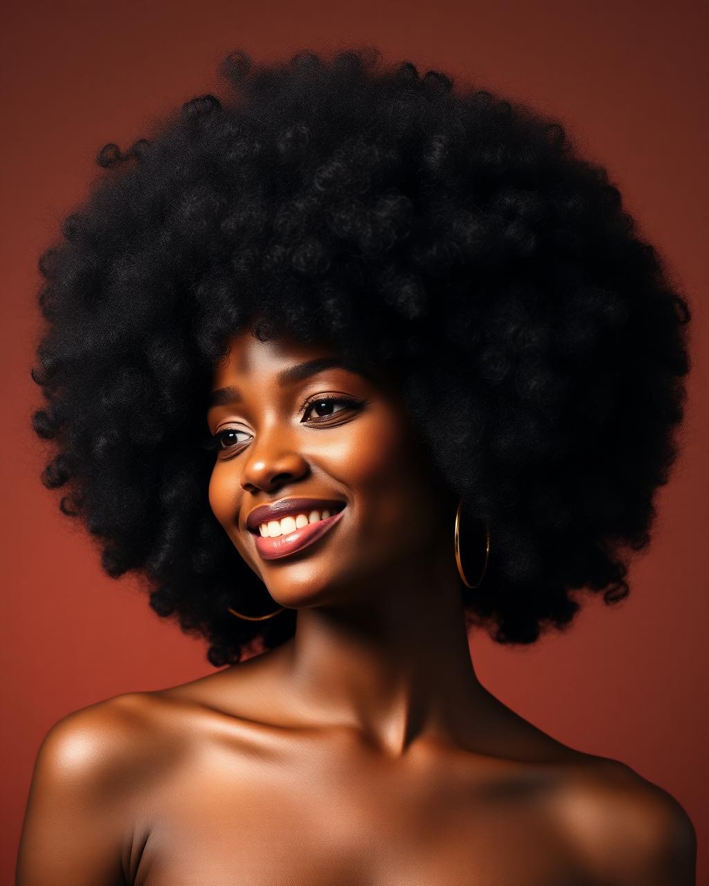 Voluminous twist-out on natural hair